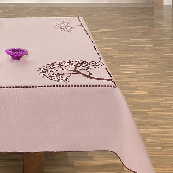 Stolnjak OLD COLLECTIONS bež boja s izvezenim biljnim motivom 30x45 decor tephani