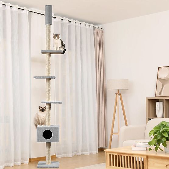 STROPNI GREBALICA ZA MAČKE SIVA P70374