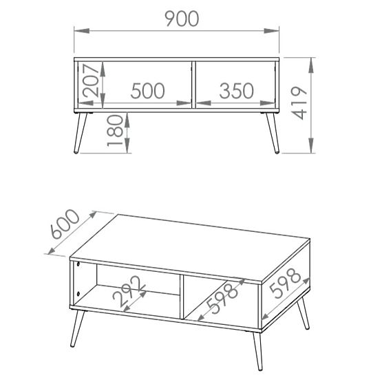 Šumski stolić za kavu - zeleni