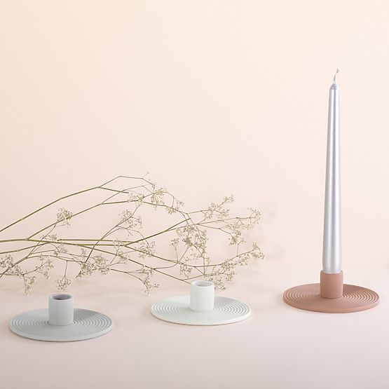 Svijećnjak MORAB boja puder ružičasta boho stil za interijer ameliahome