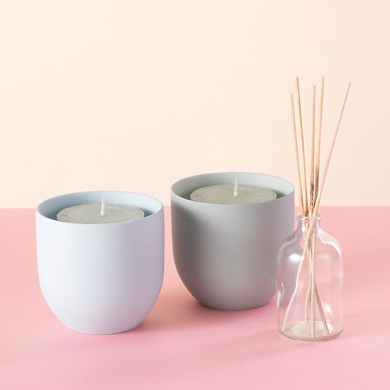 Svijećnjak SHIRE boja puder ružičasta moderni stil za interijer ameliahome