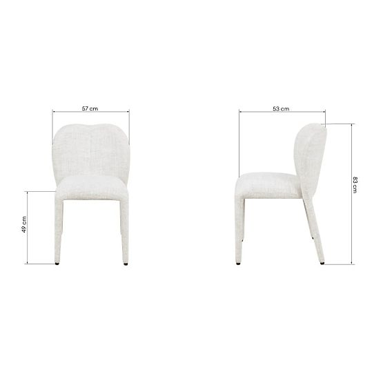 Tapecirana stolica Asan, bež-siva