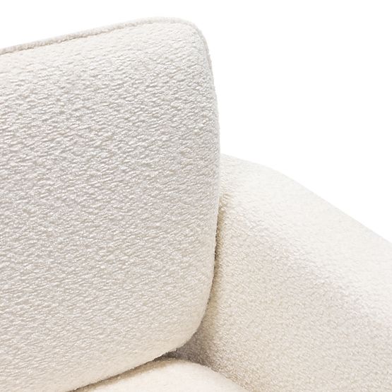 Tapecirana stolica Campat bijela, zaobljena