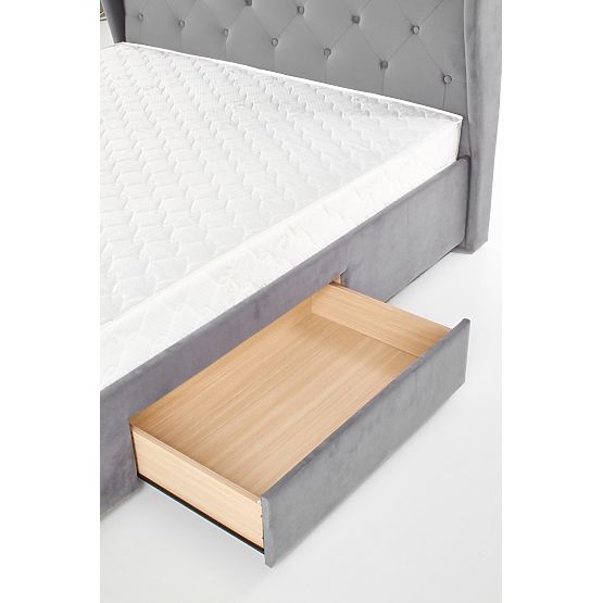 Tapecirani krevet 160x200 SABRINA - tamno siva