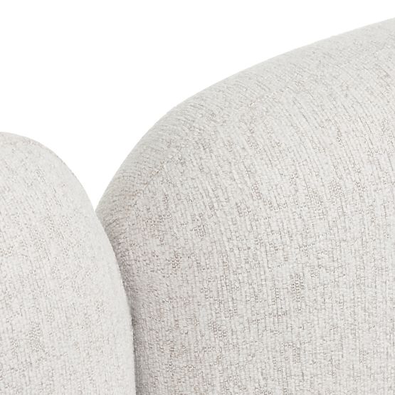 Tapecirani krevet Fencee 160x200 cm, s letvicama, zaobljen, svijetlo bež