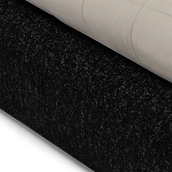 Tapecirani krevet Fencee 160x200 cm, s podnicom, zaobljen, crni