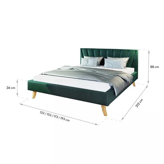 Tapecirani krevet HEAVEN 120 x 200 cm - Sivi