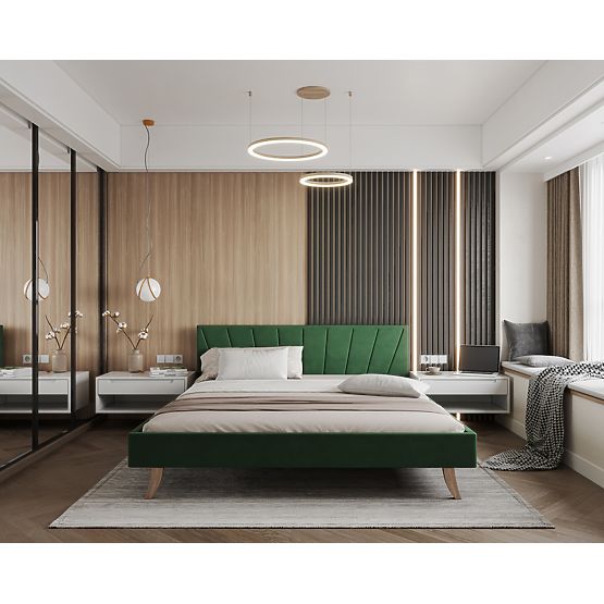 Tapecirani krevet HEAVEN 120 x 200 cm - Zeleni