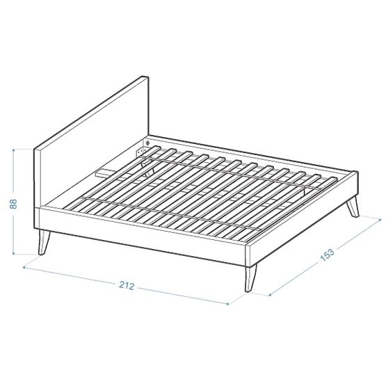 Tapecirani krevet HEAVEN 140 x 200 cm - Puder roza