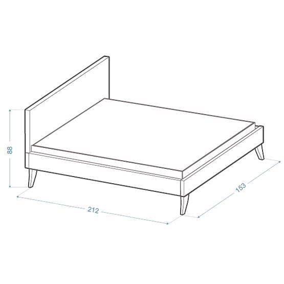 Tapecirani krevet HEAVEN 140 x 200 cm - Siva