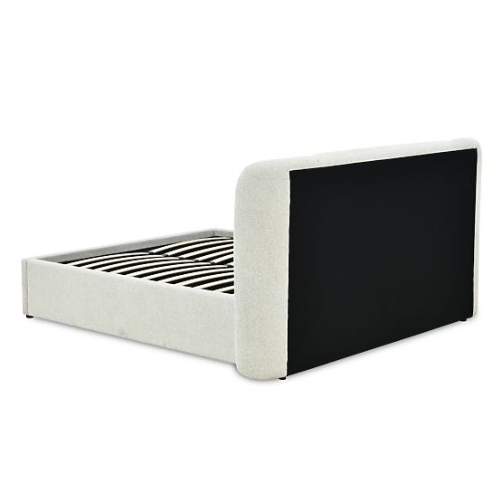 Tapecirani krevet Snoovia 160x200 cm, s podnicom i spremištem, svijetlo bež