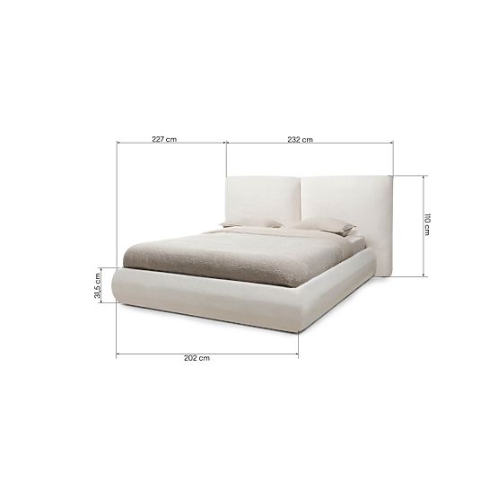 Tapecirani krevet Yunar 180x200 cm, s podnicom i spremištem, bež