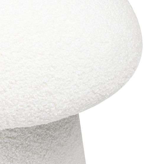 Tapecirani puf Cap, bijeli, boucle, obli oblici