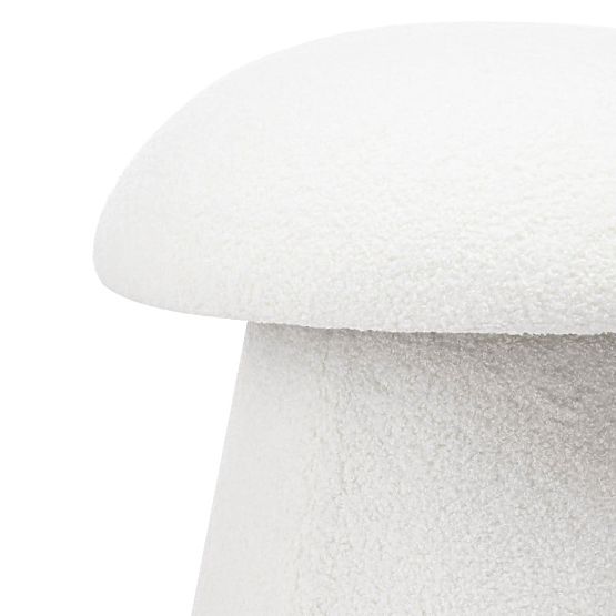 Tapecirani puf Cap, bijeli, boucle, obli oblici
