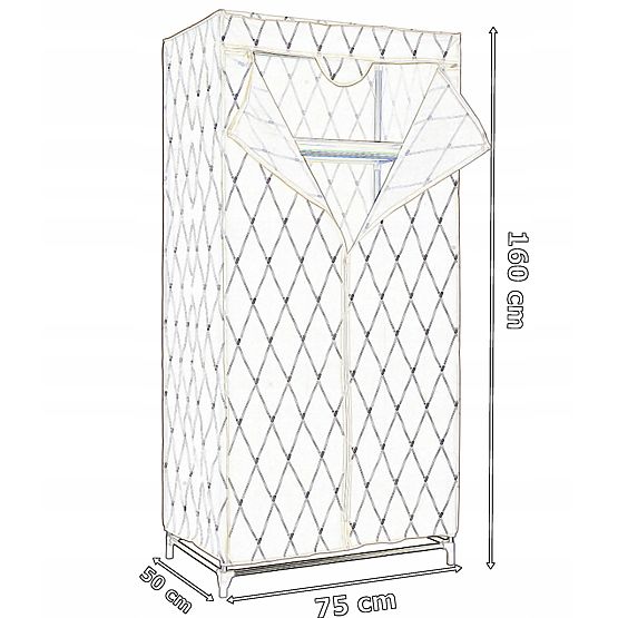 Tekstilni ormar Gaja Vitto - smeđa