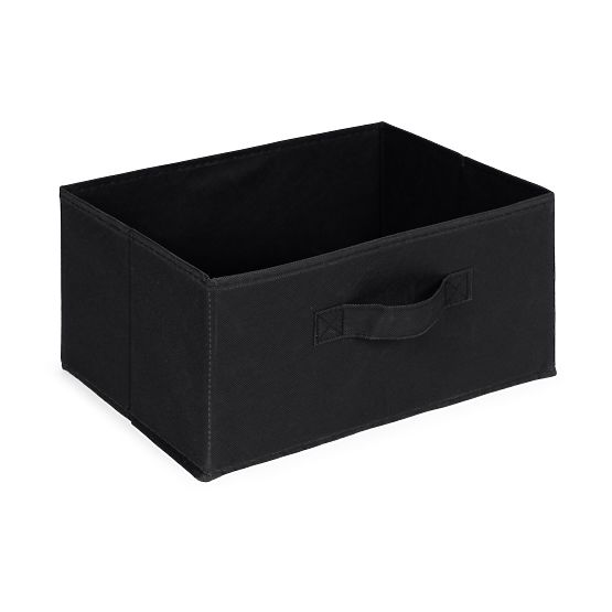 Tekstilni ormar polica organizator s uklonjivim košarama 3 razine loft crna ModernHome