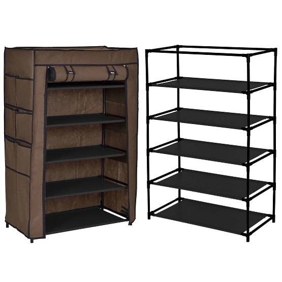 Tekstilni ormarić za cipele Mona tamno smeđa