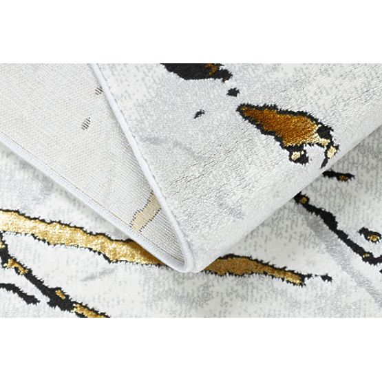 Tepih ALLURE 1963 Mramor - Strukturalni, stilski, glamur bijela / zlato