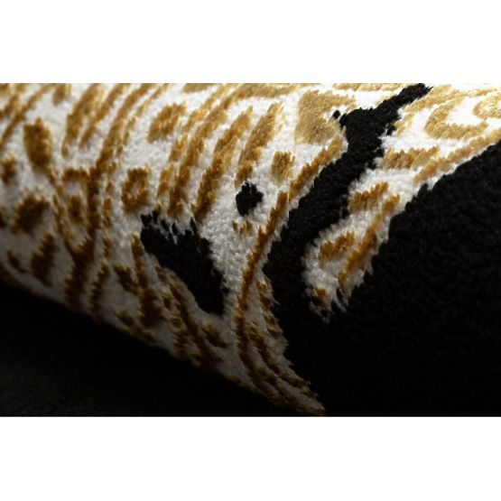 Tepih ALLURE 1965 Okvir - Strukturni, stilski, glamur crna / zlato