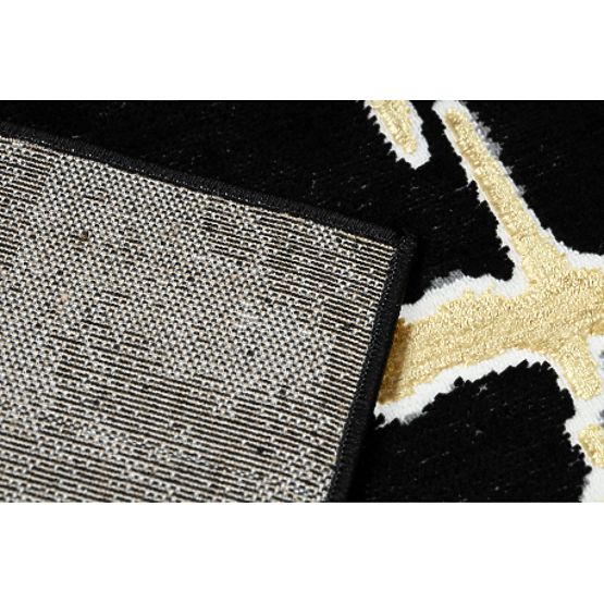 Tepih ALLURE 1967 Mramor - Strukturalni, stilski, glamur crna / zlato