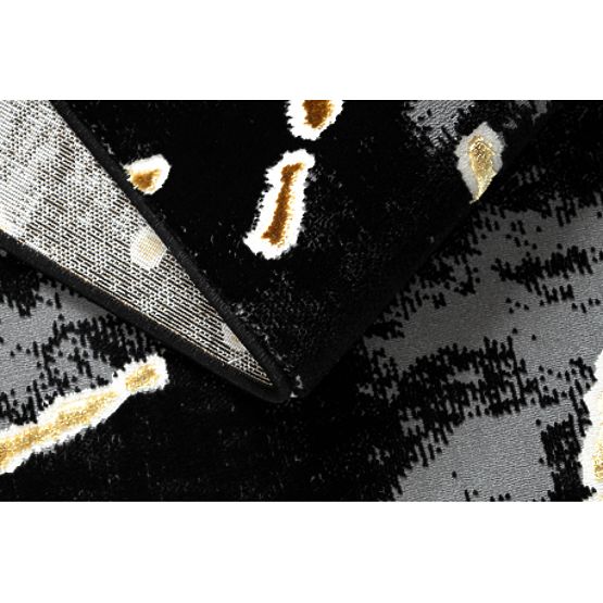 Tepih ALLURE 1967 Mramor - Strukturalni, stilski, glamur crna / zlato