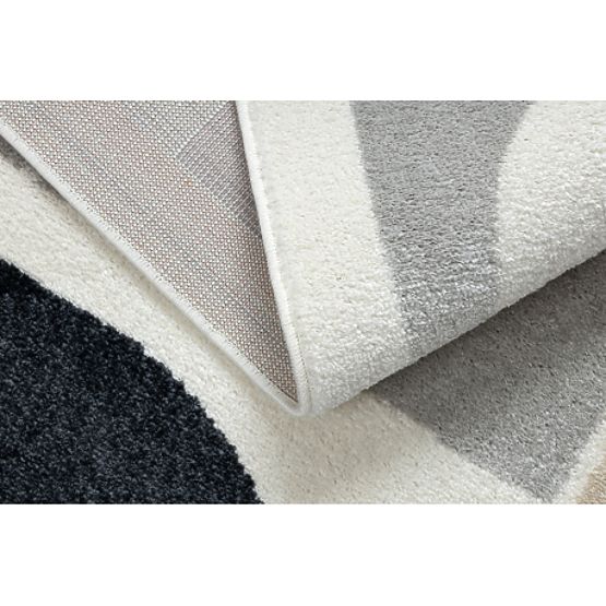 Tepih FUSION 0213 bijela / tamno ružičasta - Geometrijski, moderni, apstraktni