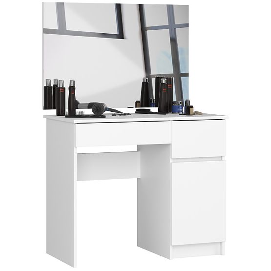 TOALETNI STOL SA ZRCALOM CLP P-2/SL 900x600 DESNI PK BIJELA