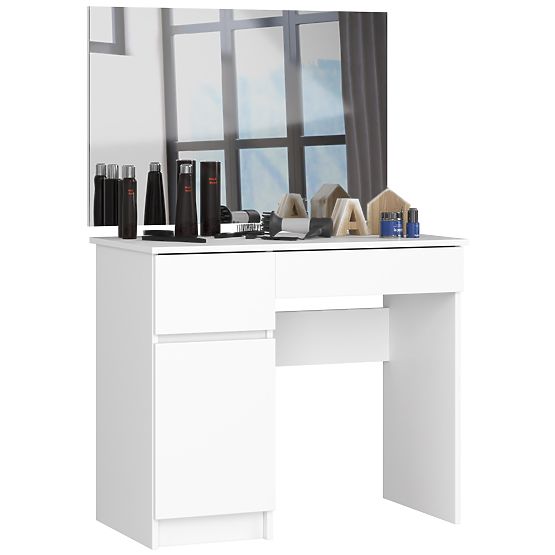 Toaletni stolić s ogledalom CLP P-2/SL 900x600 LIJEVI PK BIJELI