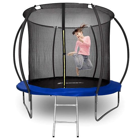 Trampolin s mrežom i ljestvama HENZEN 244 cm plava FT 8