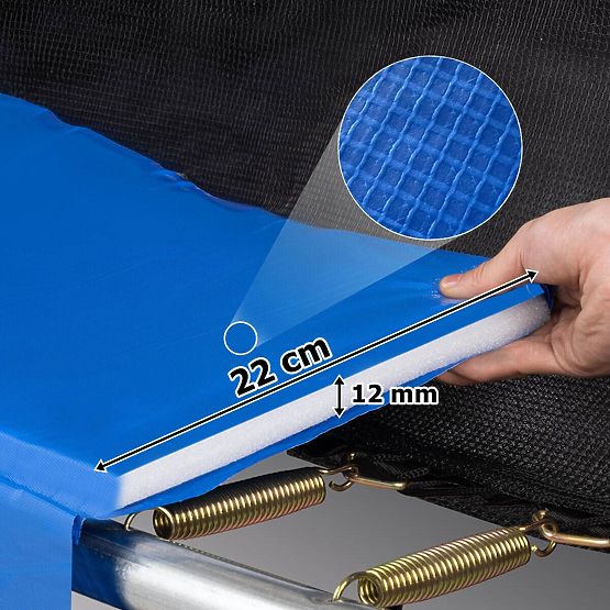 Trampolin s mrežom i ljestvama HENZEN 244 cm plava FT 8