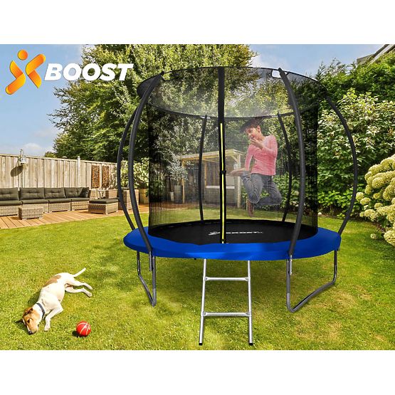 Trampolin s mrežom i ljestvama HENZEN 244 cm plava FT 8