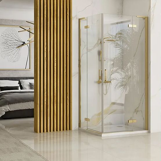 Tuš kabina REA Hugo Double 100x100 Zlatni Četkani