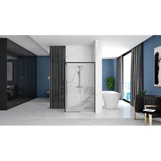 Tuš kabina SOLAR BLACK MAT 120x90