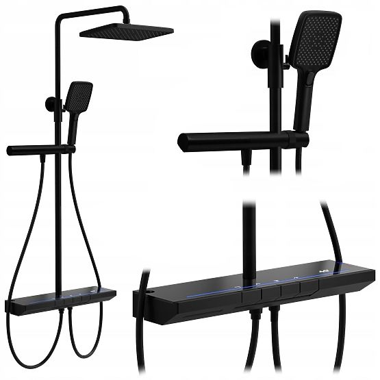 Tuš set s termostatom REA Pedro Crna