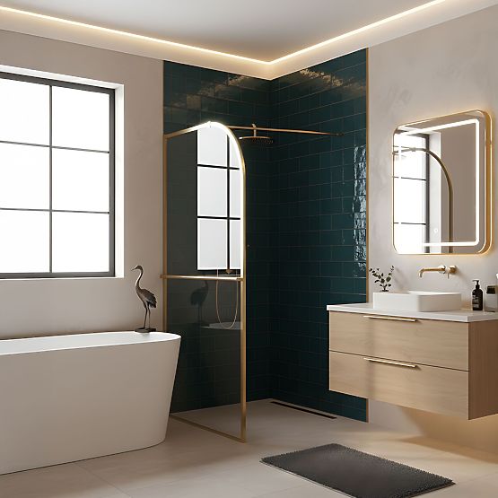 Tuš zid Rea Sky Brush Gold 100