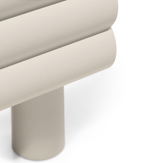 TV ormarić Anatra, rebrasti, bež, zaobljeni oblici