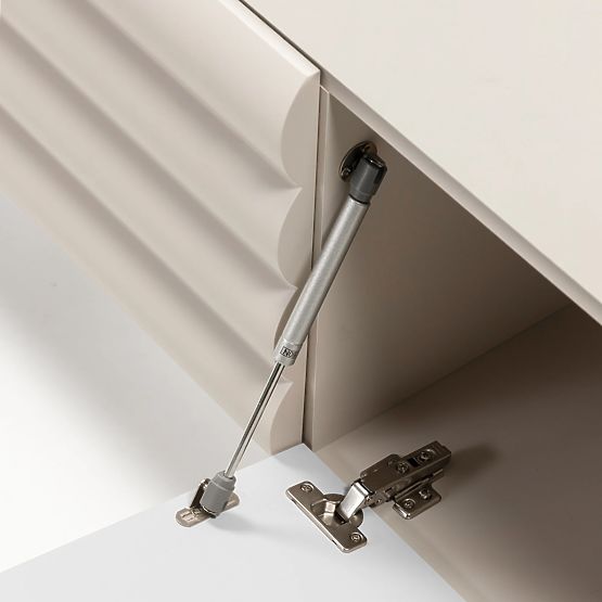 TV ormarić Anatra, rebrasti, bež, zaobljeni oblici