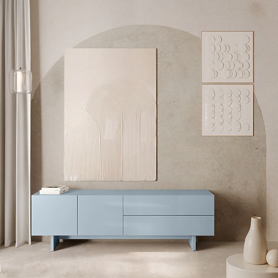 TV ormarić Glim, plava dimljena, sjajna