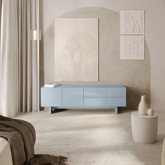 TV ormarić Glim, plava dimljena, sjajna