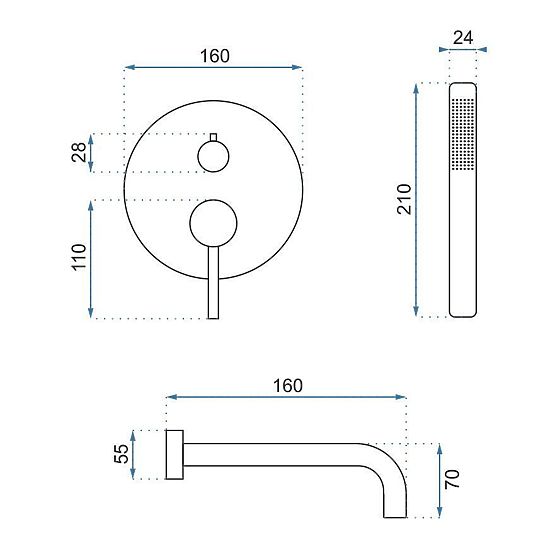 Ugradbena kada baterija Rea Lungo Titan + Box