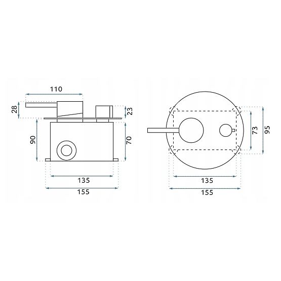 Ugradbeni tuš set Rea Argon Zlatni Četkani + BOX