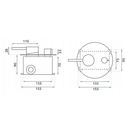 Ugradbeni tuš set Rea Lungo Grip Titan + BOX