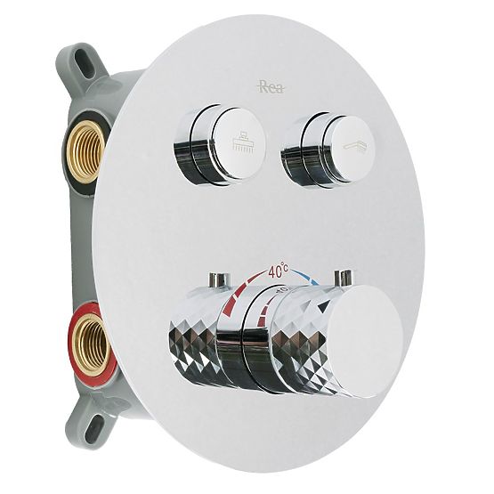 Ugradbeni tuš set s termostatom Rea Lungo Diamond Chrom+ BOX