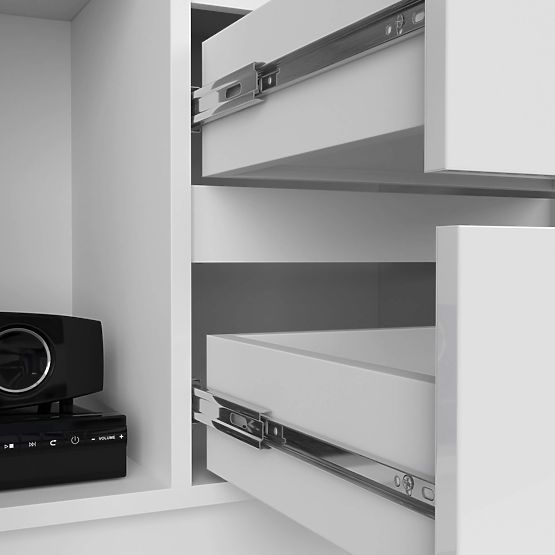 Uredska polica R 80 cm CLP R11 BIJELA / BIJELI SJAJ