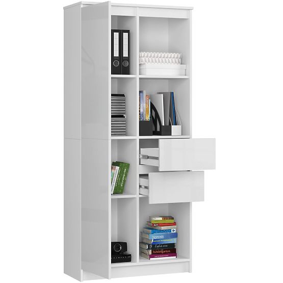 UREDSKI REGAL R 80 cm CLP R15 PK BIJELI / BIJELI SJAJ