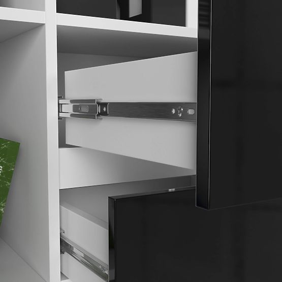 UREDSKI REGAL R 80 cm CLP R15 PK BIJELI / CRNI SJAJ