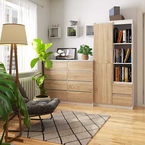 UREDSKI REGALE R 80 cm CLP R11 PK BIJELA / SONOMA