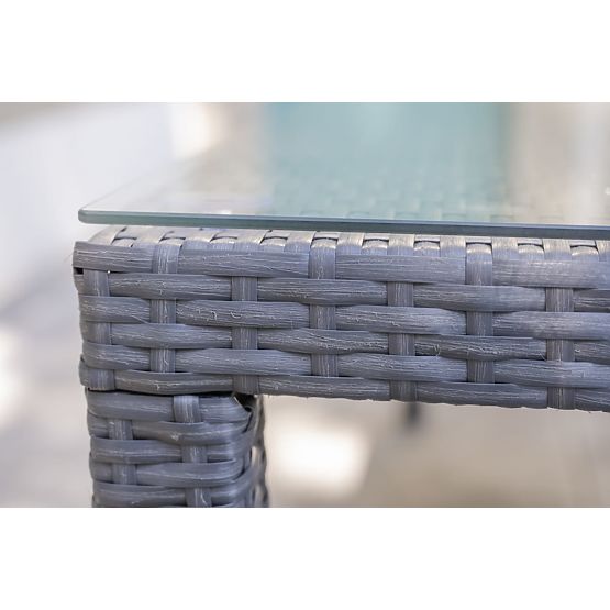 Velika blagovaonska garnitura od tehnoratana (8 stolica + veliki stol) SOTTILE siva