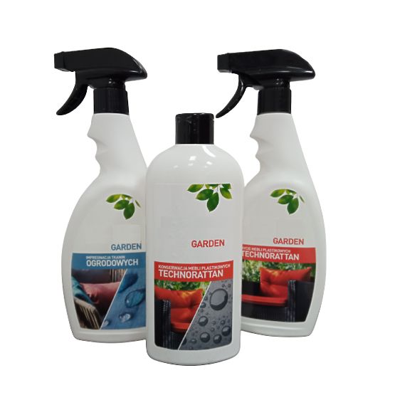 Veliki blagovaonski set od tehno ratana (6 stolica + stol) MODERNO svijetlo siva