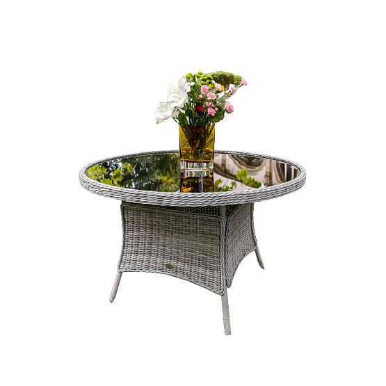 Veliki okrugli stol od tehnoratana MODERNO svijetlosivi